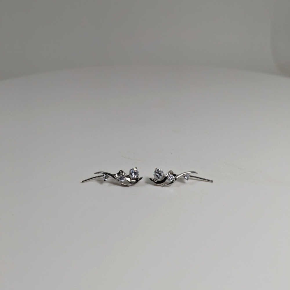 Gorgeous Zirc Stone Earrings, Beaded Ear Vines, Gemstone Jewelry, Gift Idea